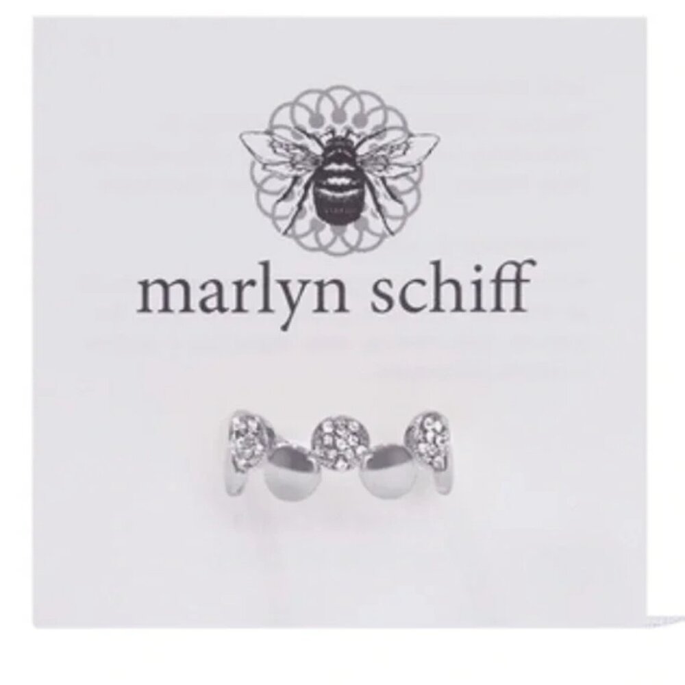 Marlyn Schiff Disc Pave Adjustable Ring